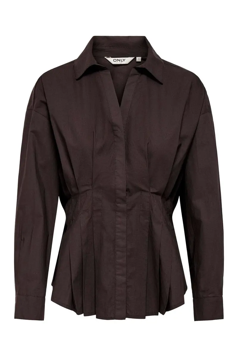 Only - Onlnyvelle Fitted Shirt - 5219525 Black Coffee