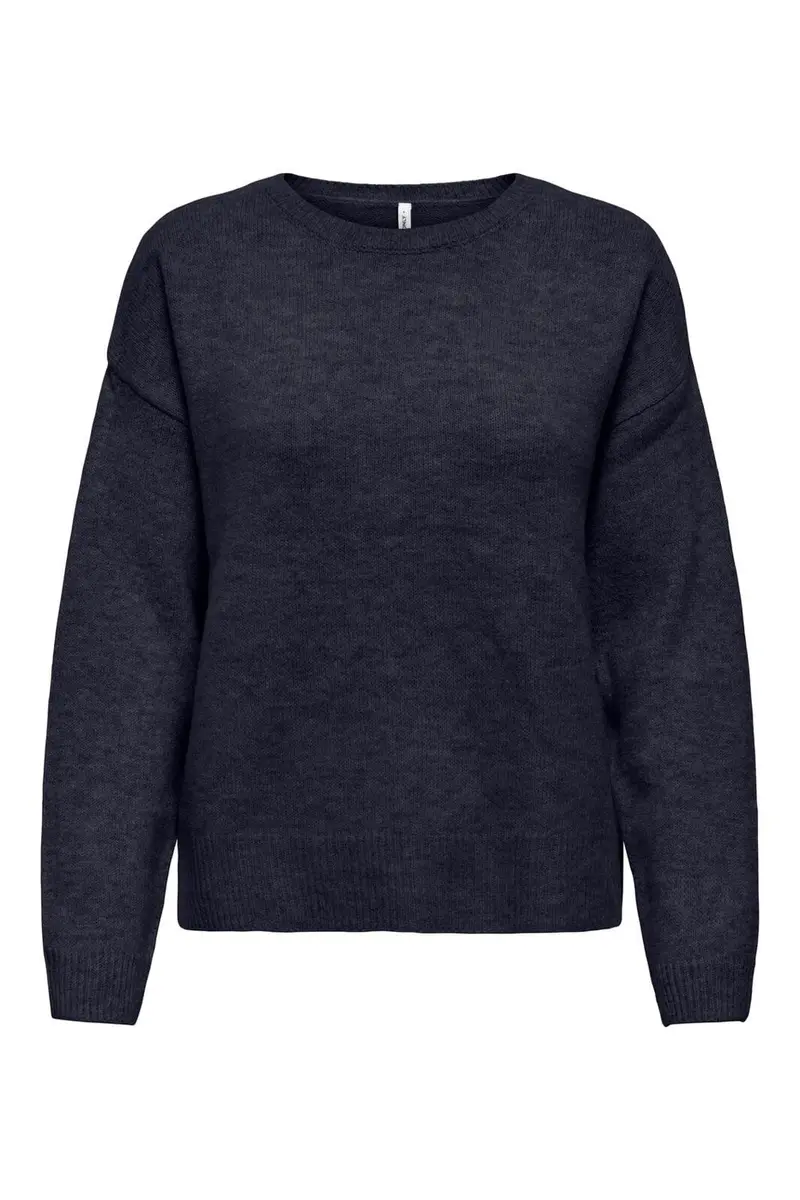 Only - Onlolivia Ls O-Neck Cc Knt - 5101457 Night Sky Melange