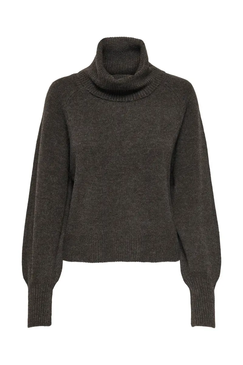Only - Onlolivia Ls Roll Neck Cc Knt - 5091711 Mole Melange