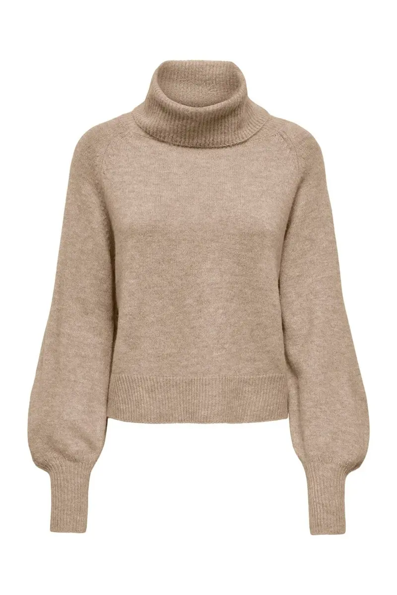 Only - Onlolivia Ls Roll Neck Cc Knt - 5101149 Humus Melange