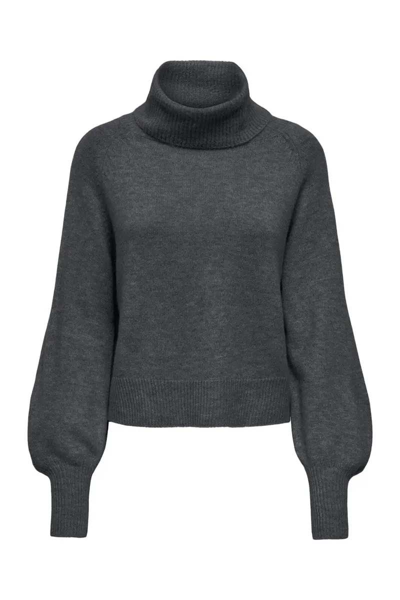 Only - Onlolivia Ls Roll Neck Cc Knt - 5101150 Dark Grey Melange