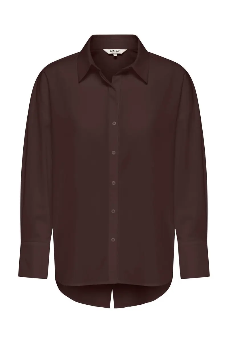 Only - Onloregon Alva Ls Back Btn Shirt - 5128801 Coffee Bean