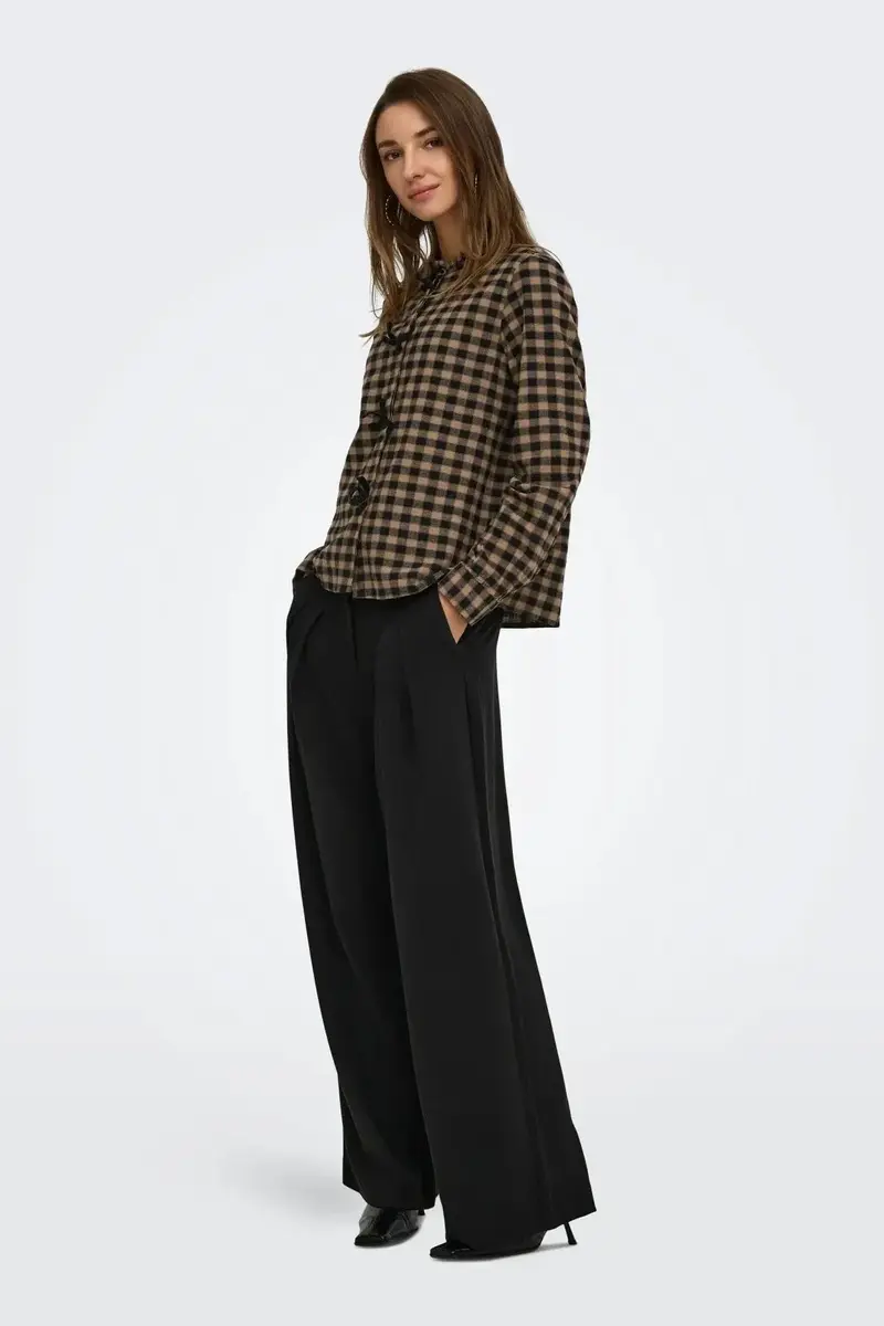 Only - Onlpalino Wide Pleat Pant Tlr - 5171717 Black