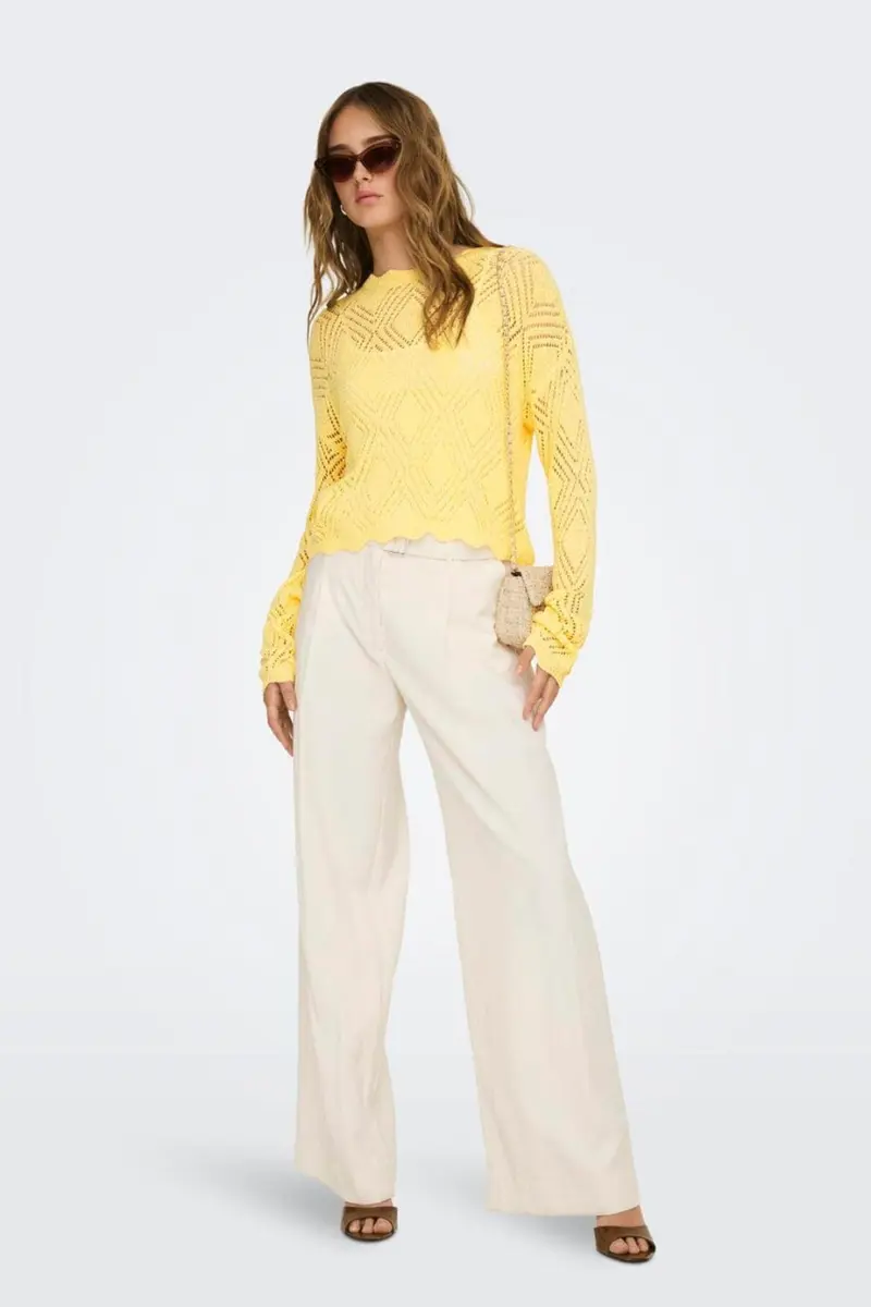 Only - Onlpamela Ls Struct Pullover Cc Knt - 4901687 Sunlight