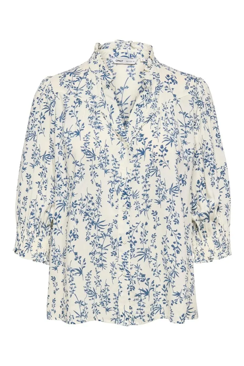 Only - Onlraya 3/4 Shirt - 5096805 Jet Stream Amy Flower