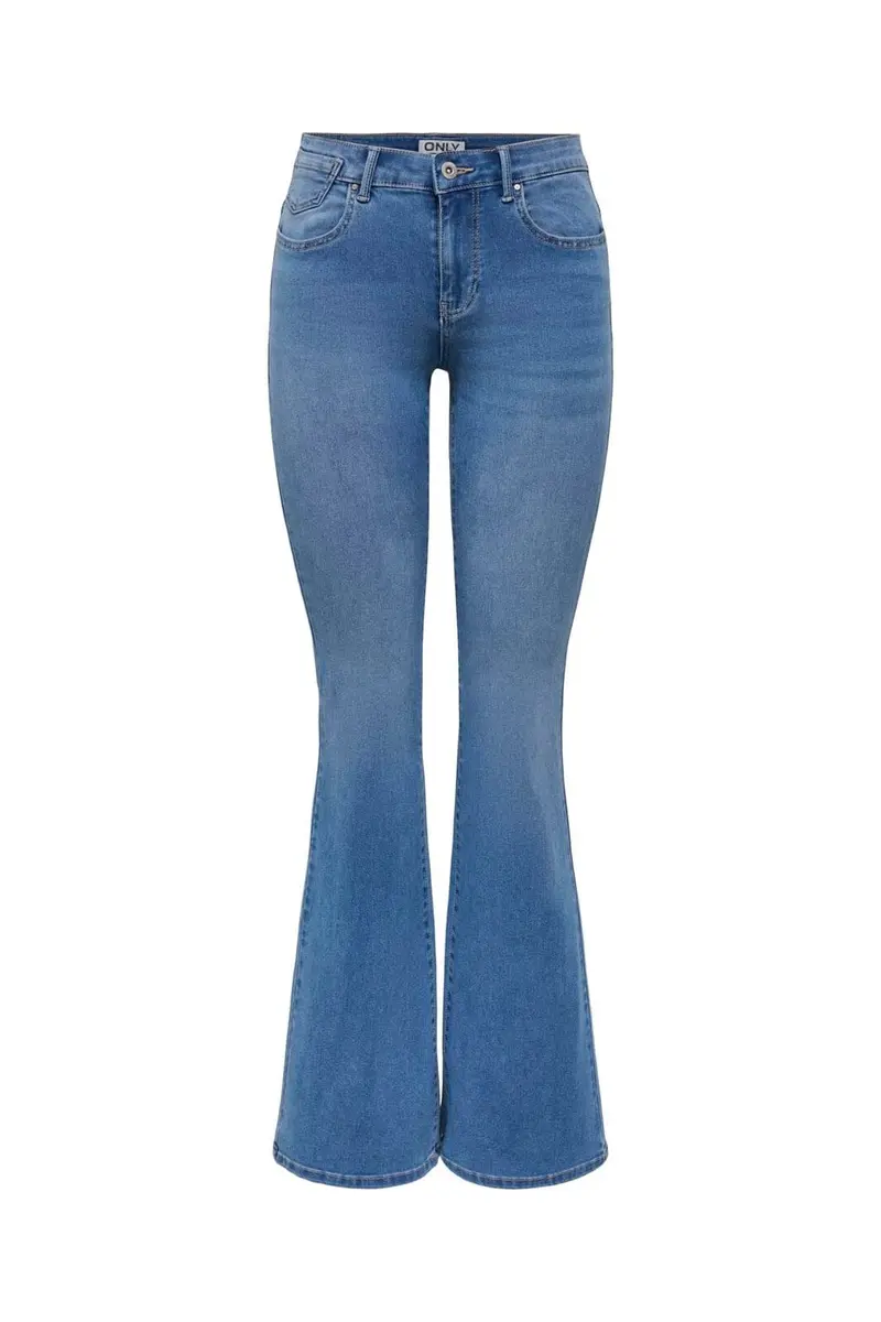 Only - Onlreese Reg Retro Flared Box - 5010777 Medium Blue Denim