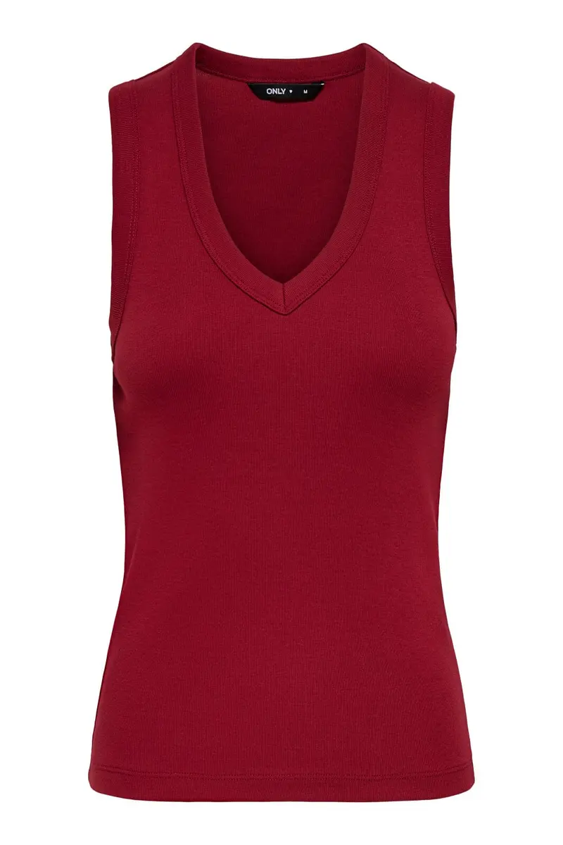 Only - Onlrina V-Neck Tank Top S/L - 5255758 Winery
