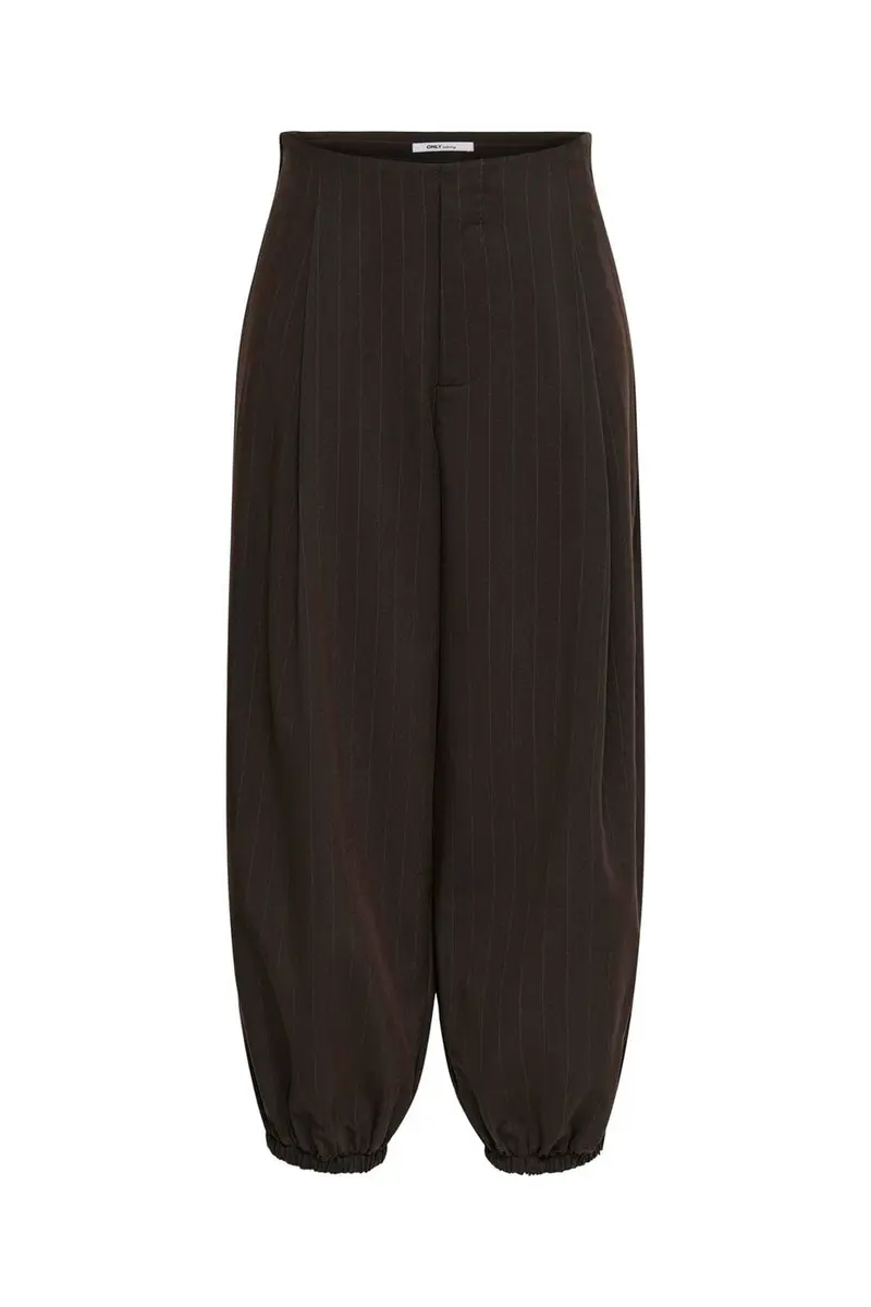 Only - Onlrumba-Alden Pinst Balloon Pant Tlr - 5117323 Mole Pumice Stone Pinstripes