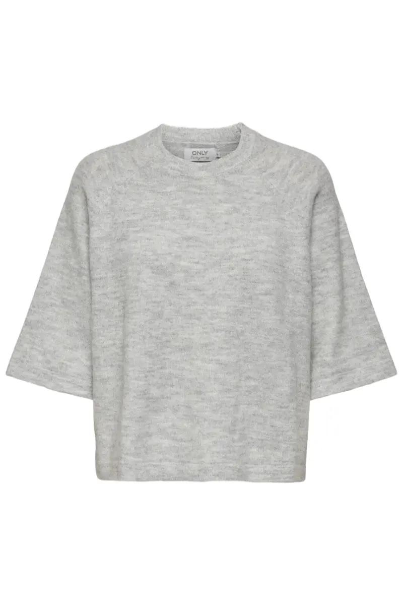 Only - Onlsimoni 3/4 Pullover Knt - 4600558 Light Grey Melange