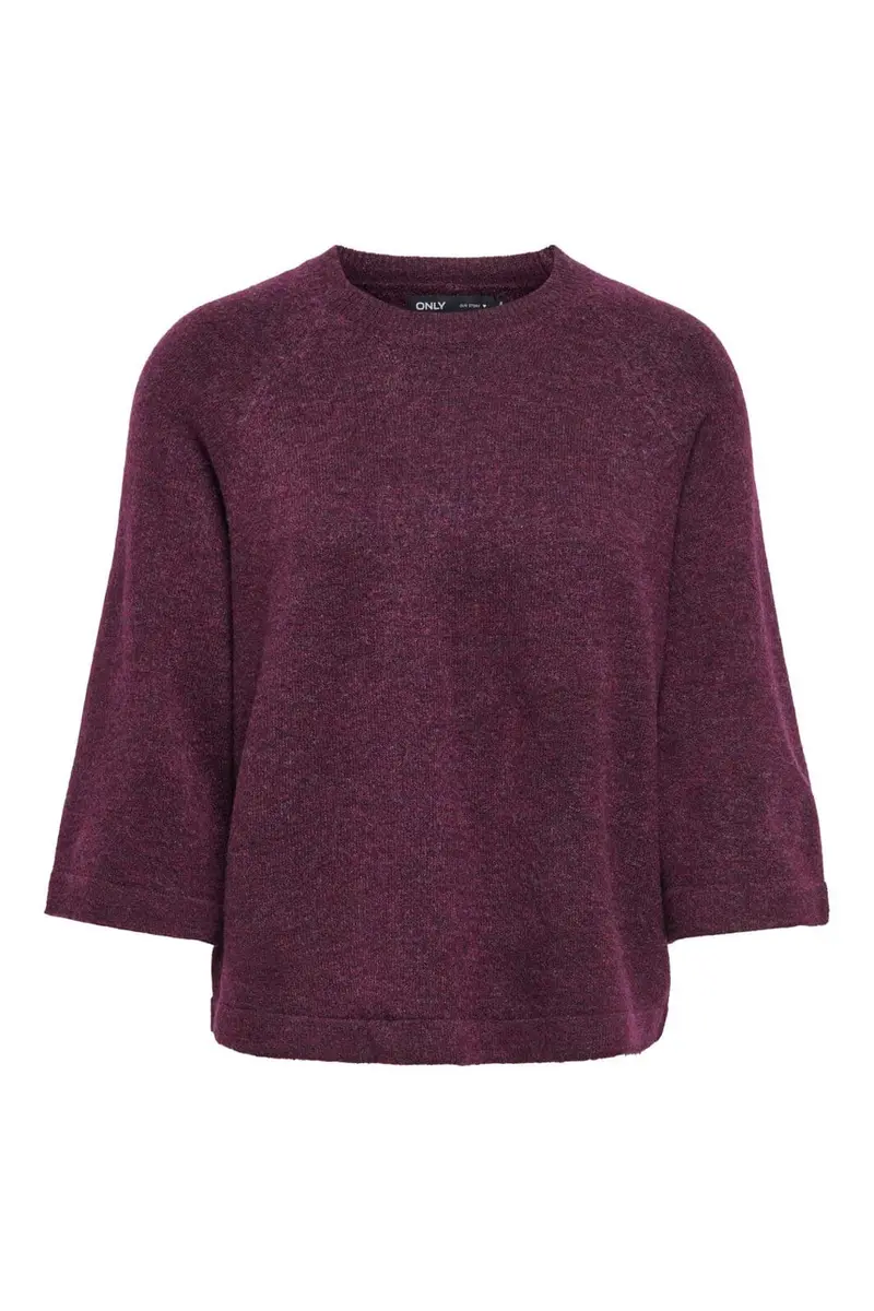 Only - Onlsimoni 3/4 Pullover Knt - 5082201 Mauve Wine Melange