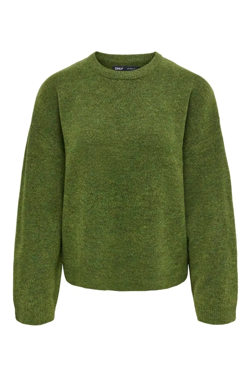 Only - Onlsimoni L/S O-Neck Pullover Knt - 5112889 Forest Night Melange