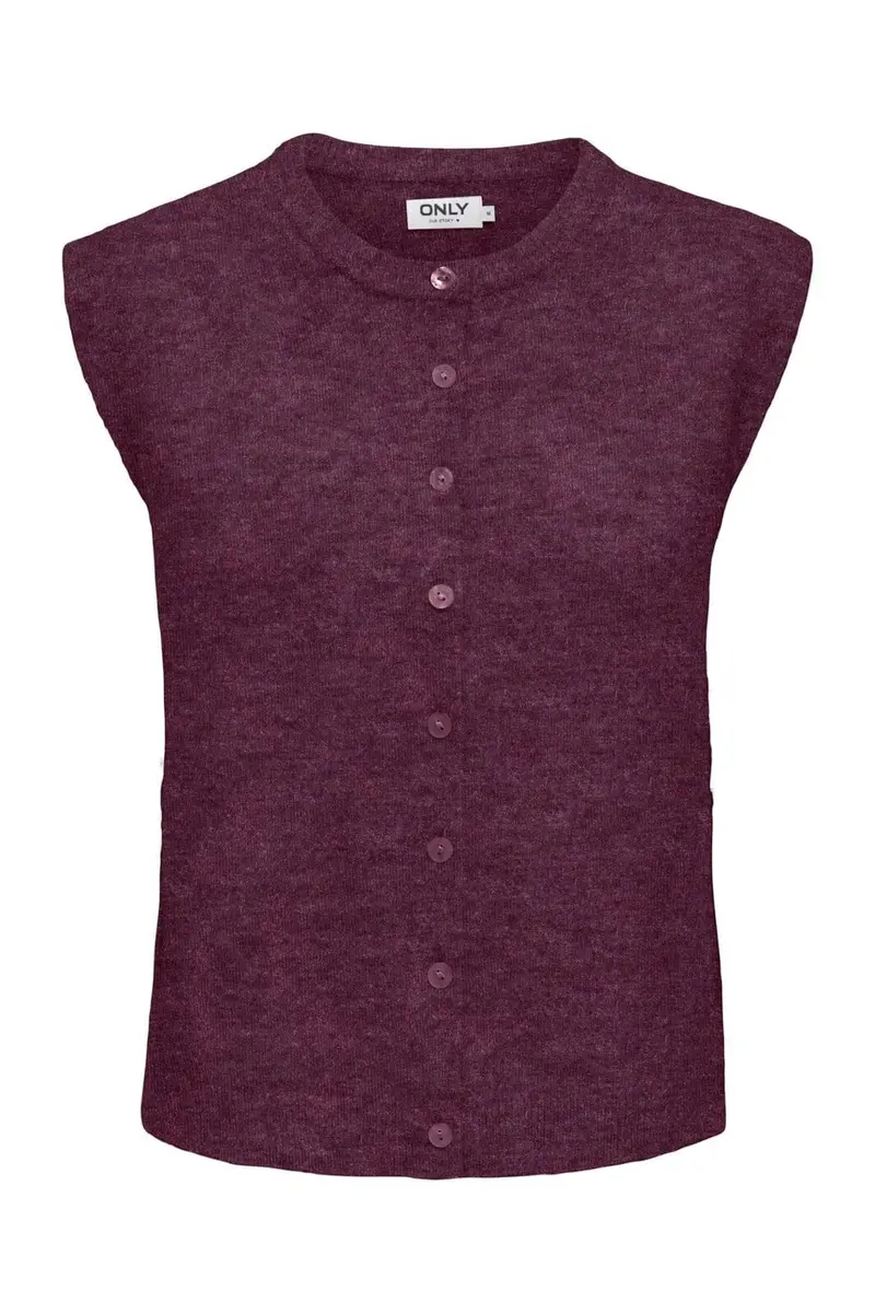 Only - Onlsimoni Vest Knt - 5111356 Mauve Wine Melange