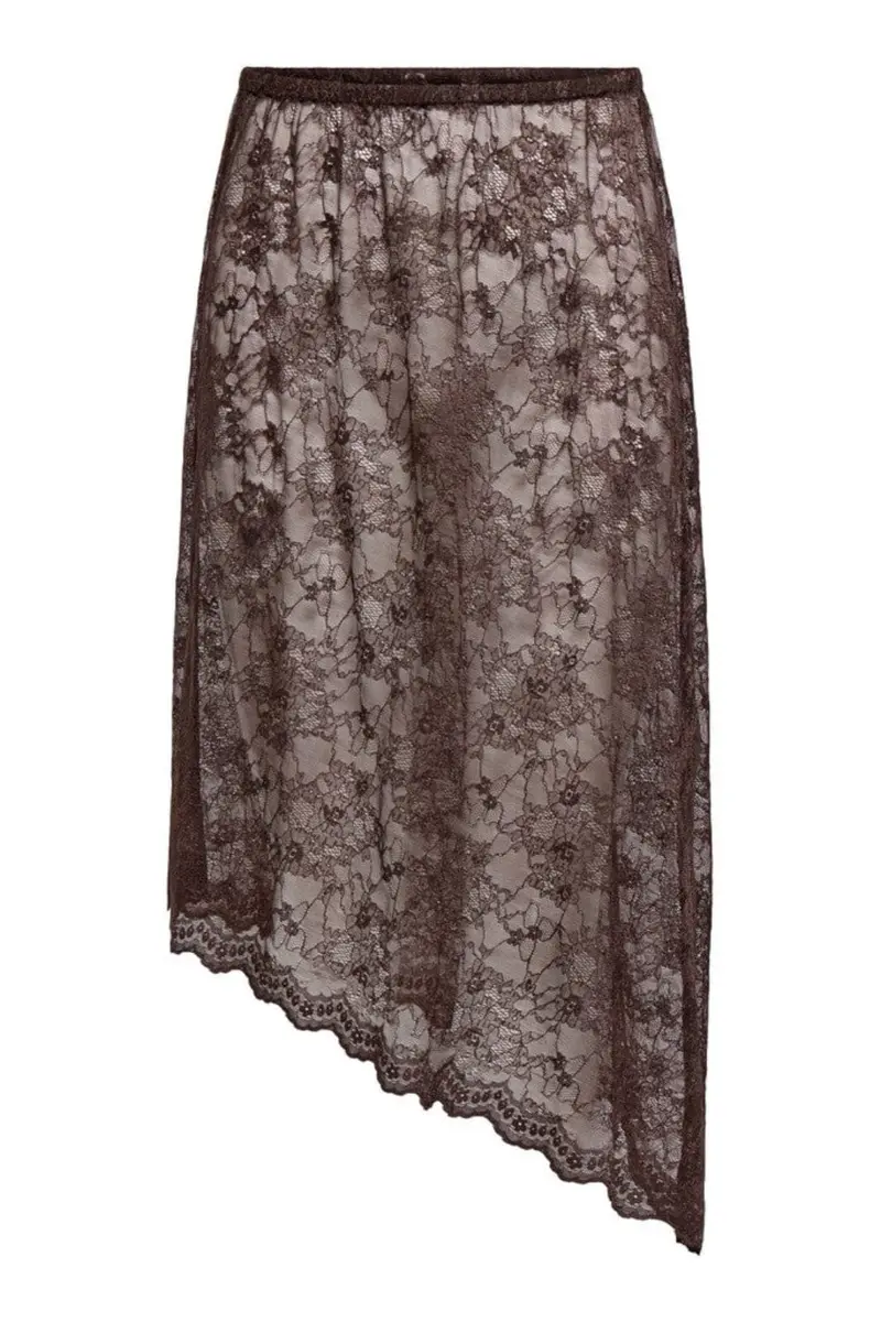 Only - Onlsoba Lace Skirt - 5090277 Coffee Bean