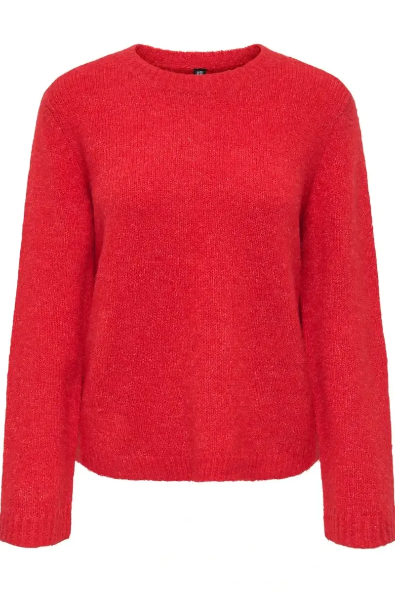 Only - Onlsophie Ls O-Neck Bf Knt - 5184558 Barbados Cherry Melange