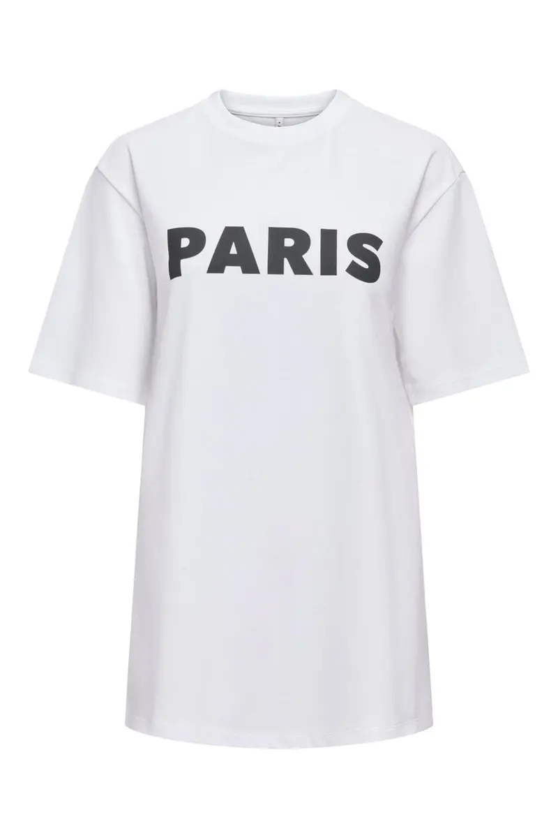Only - Onlsuperior S/S O-Neck Long Top - 5085177 Bright White Paris