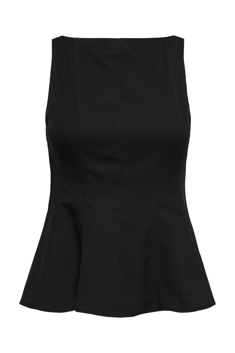 Only - Onlunita Life S/L Peplum Top Tlr Ox - 4978186 Black