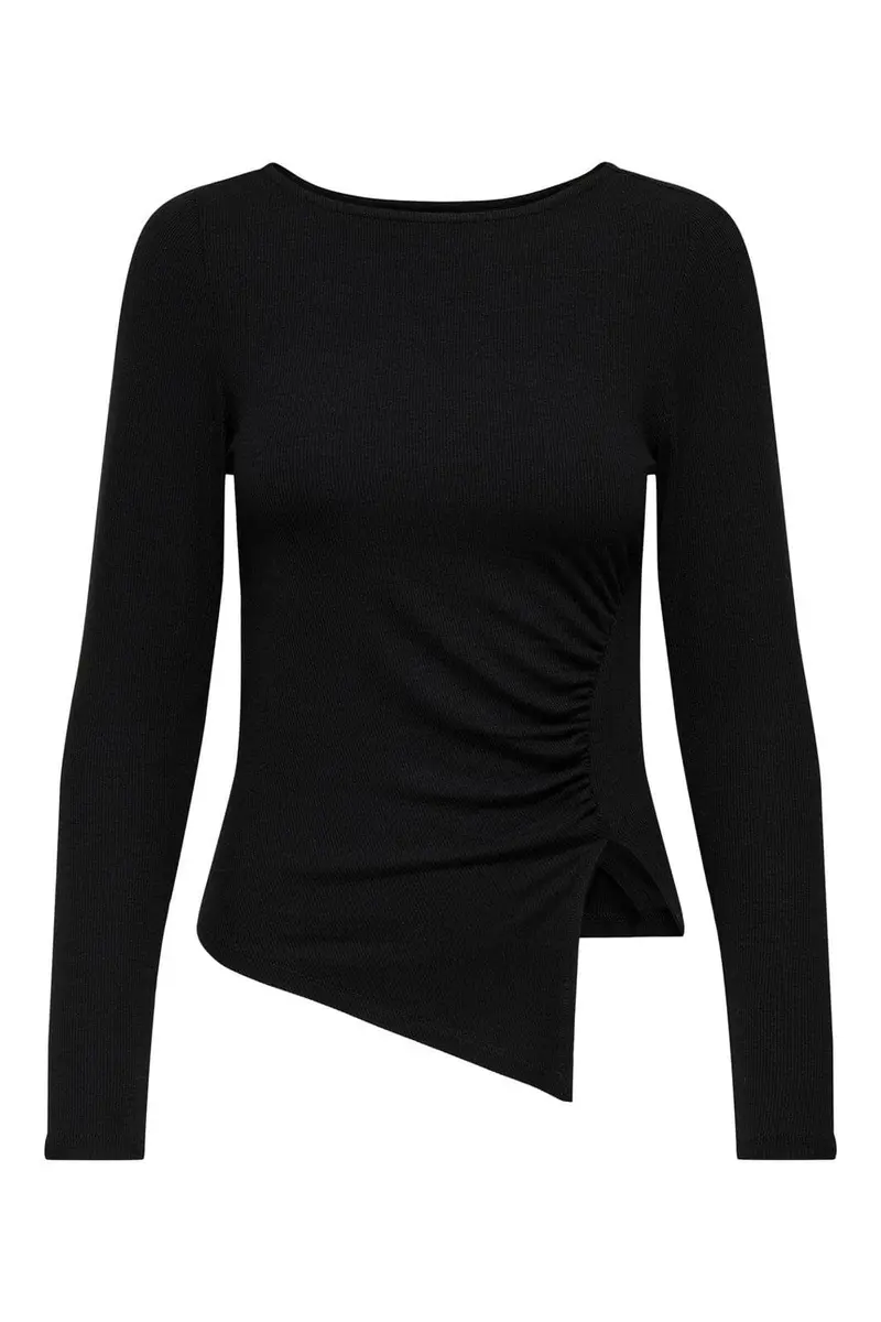 Only - Onlvic L/S Side Detail Top - 4968571 Black