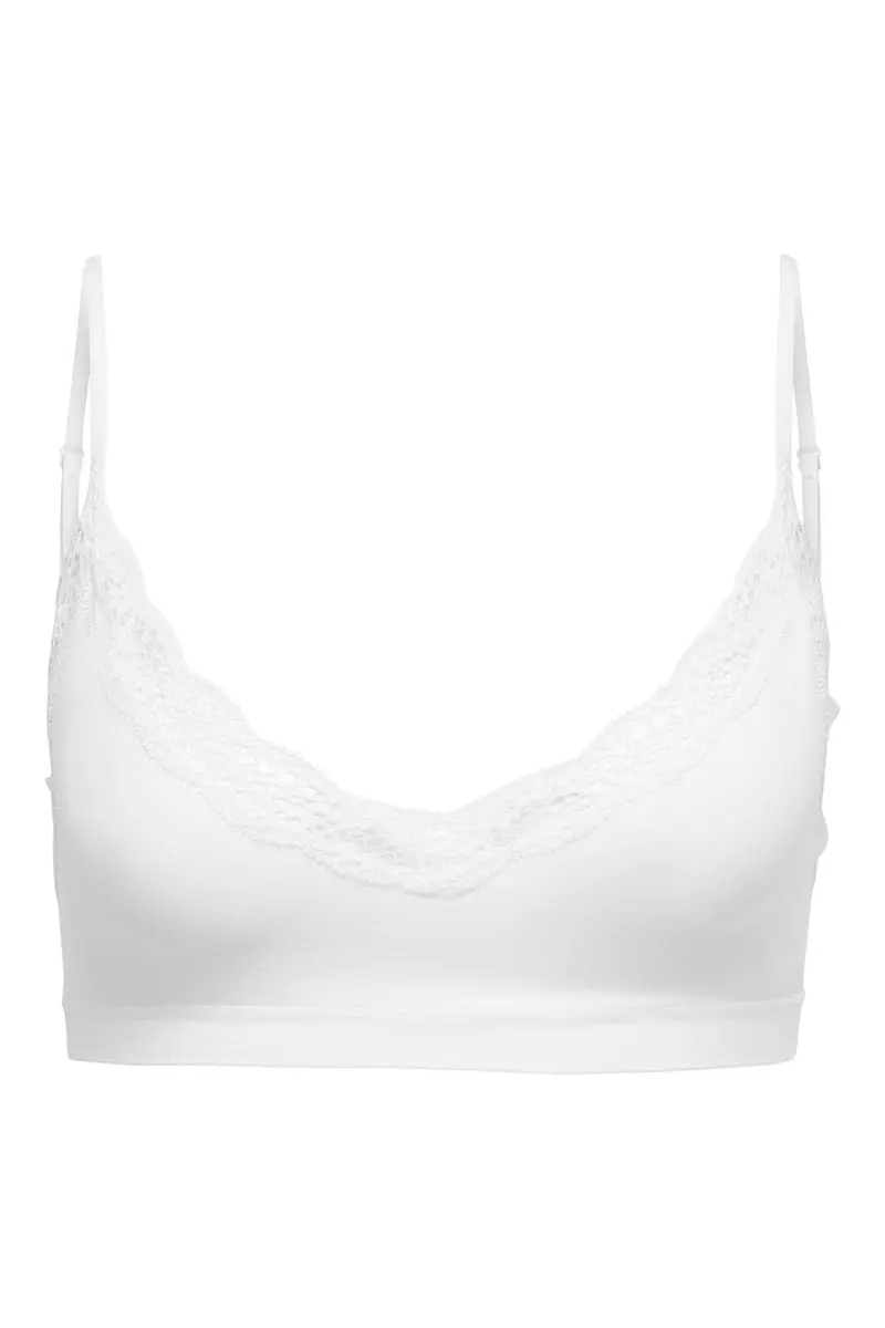 Only - Onlvicky Lace Scoop Neck Bralette Acc - 4928270 Bright White