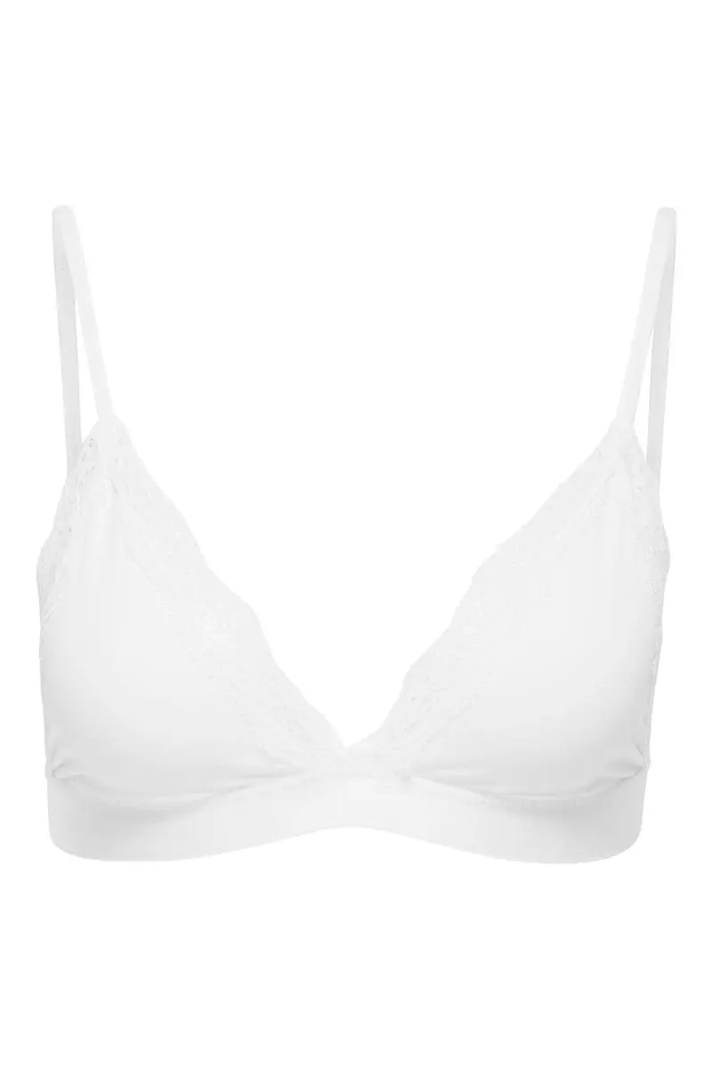 Only - Onlvicky Lace Unpadded Bralette Acc - 4816287 Bright White