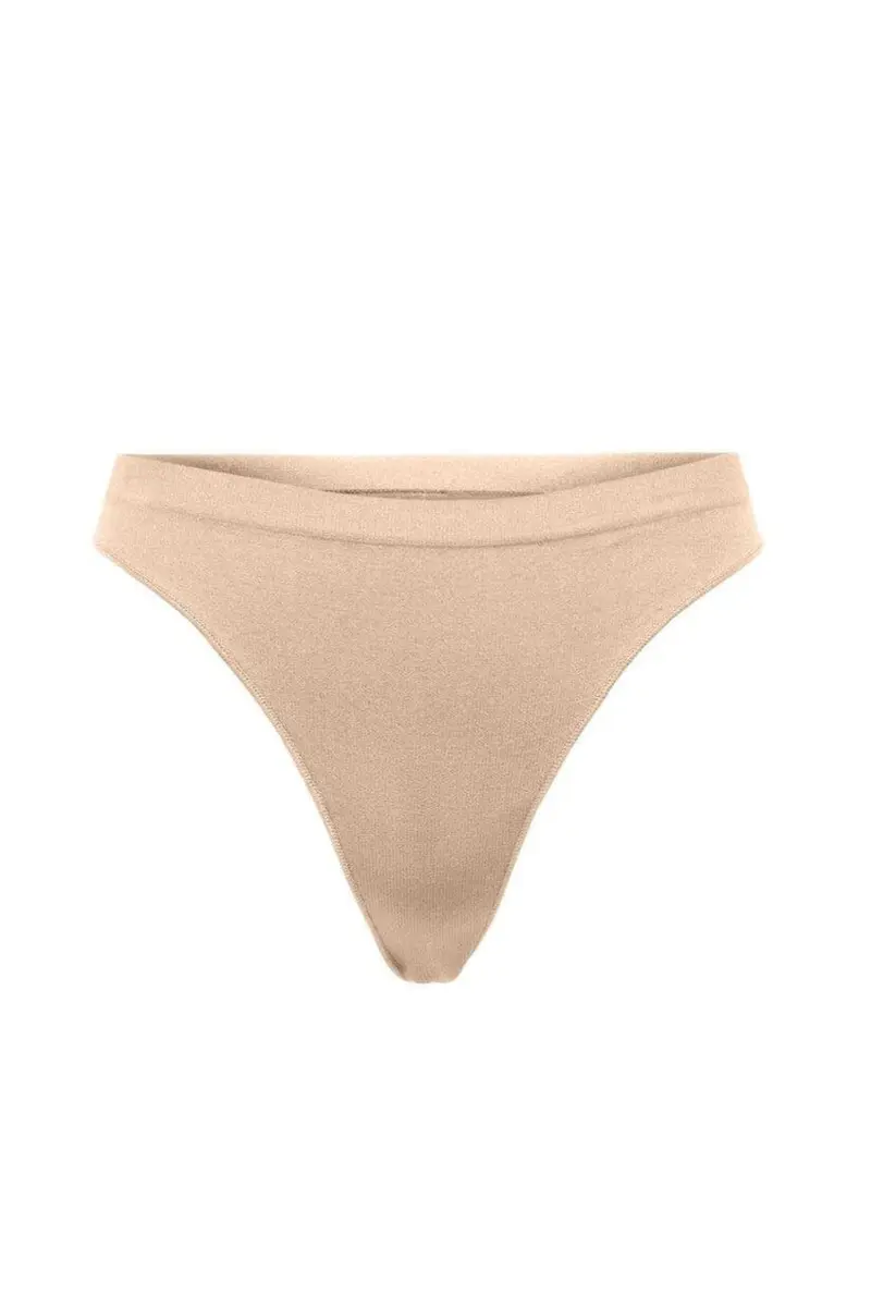 Only - Onlvicky Rib Seamless Thong Acc - 4792326 Peach Taffy