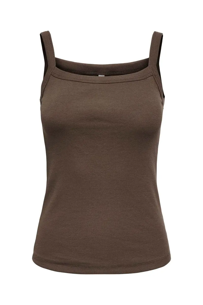 Only - Onlvira S/L Rib Top - 5069204 Chocolate Martini