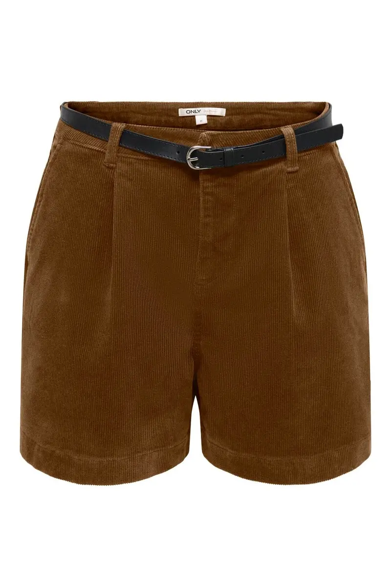 Only - Onlzeva Belt Cord Shorts Cc - 5101093 Bison