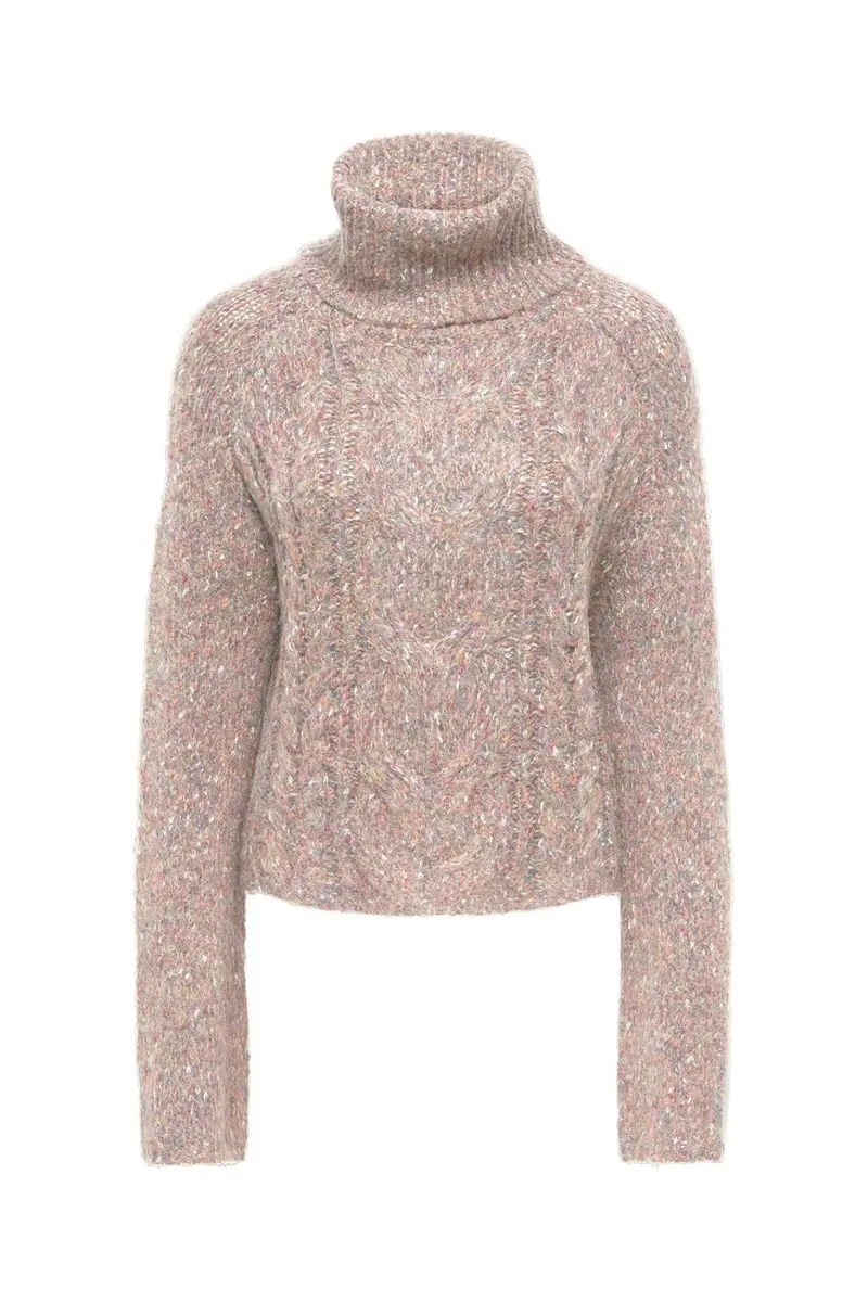 Only - Onlzille Ls Rollneck Cc Knt - 5101043 Cloud Dancer Multi Melange