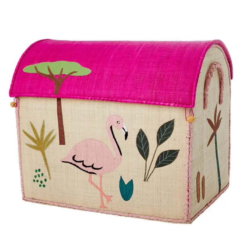 Opbevaringskurv, Jungle Pink, Stor