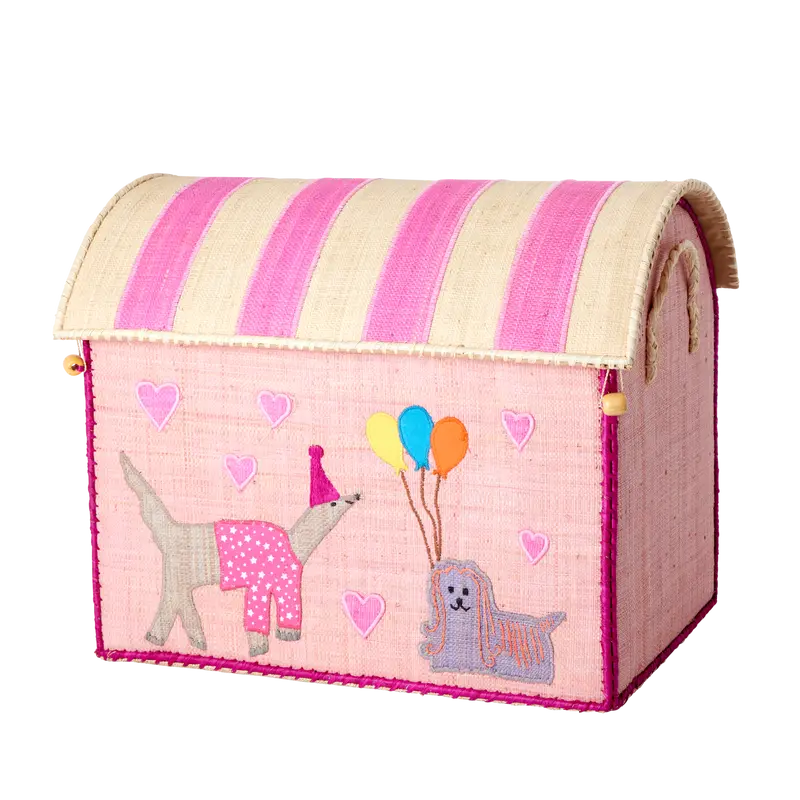 Opbevaringskurv, pink party animal, medium