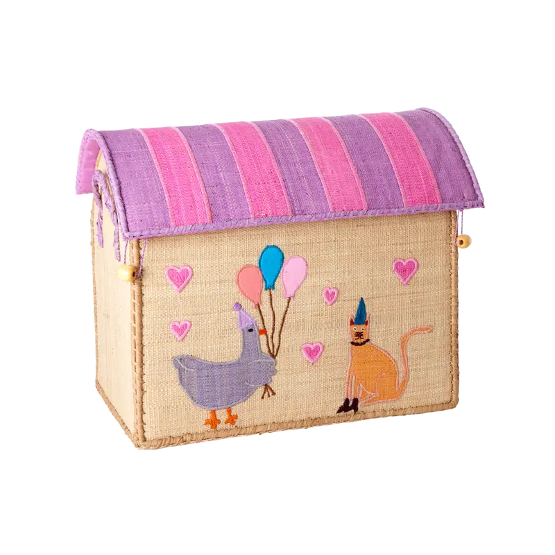 Opbevaringskurv, pink party animal, small