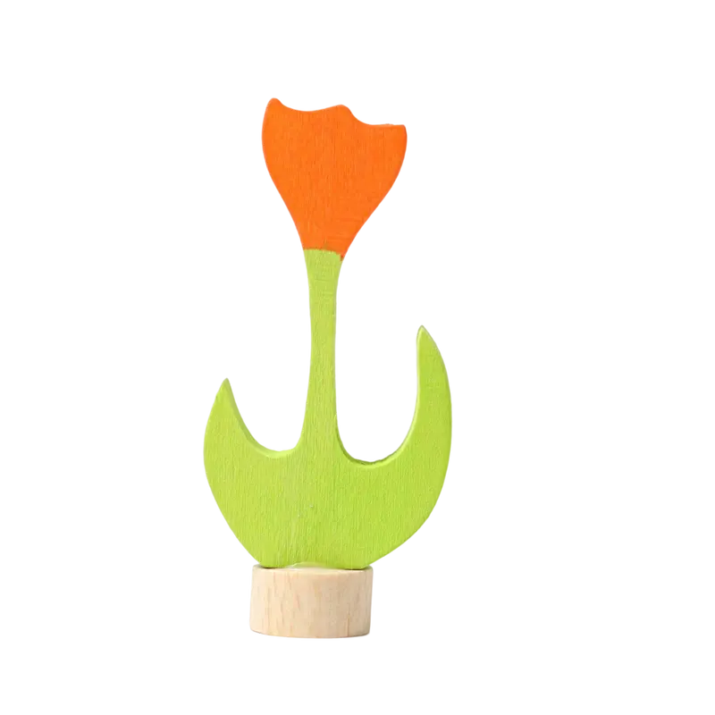 Orange tulipan, tilbehør til fødselsdagsring