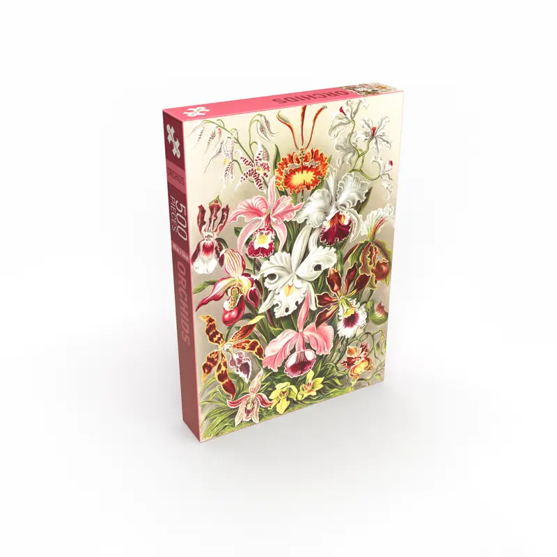 Orchids 500 brikker vintage puslespil fra Penny Puzzle