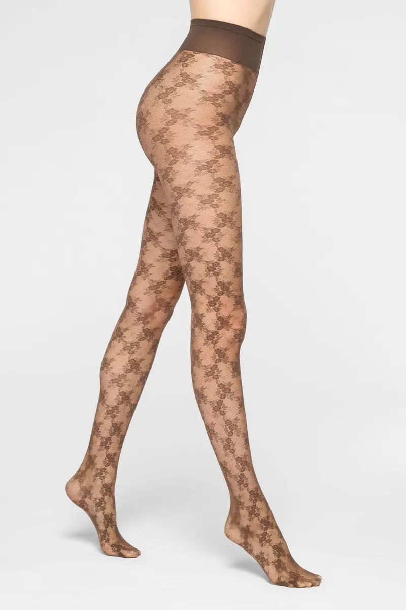Oroblu - Oroblu Stylish Lace Tights 30 Tights Vobc68601 - Chocolate 3
