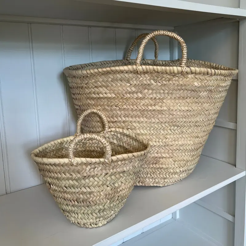 Palm Leaf Shopping Basket - Large
