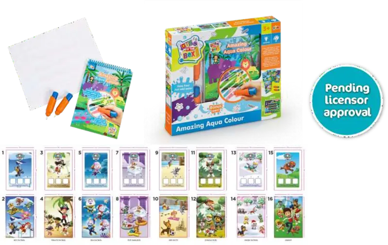 Paw Patrol Aqua Color Book Vandtegnebog