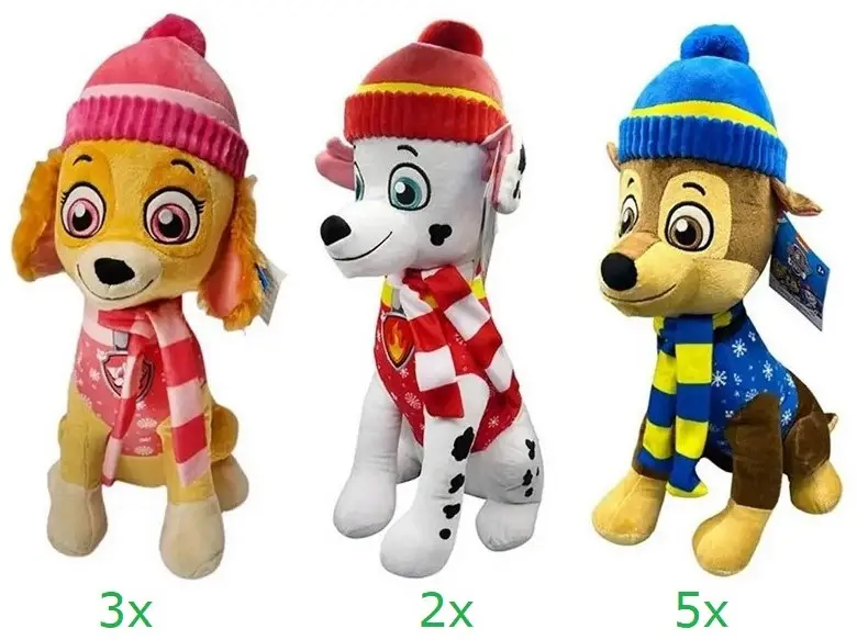 Paw patrol bamser på 50 cm