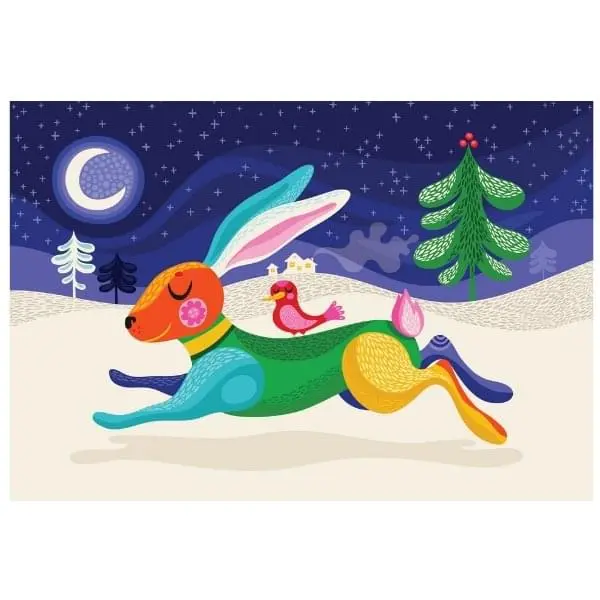 Penny Puzzle Mini julepuslespil 150 brikker - Bunny Love
