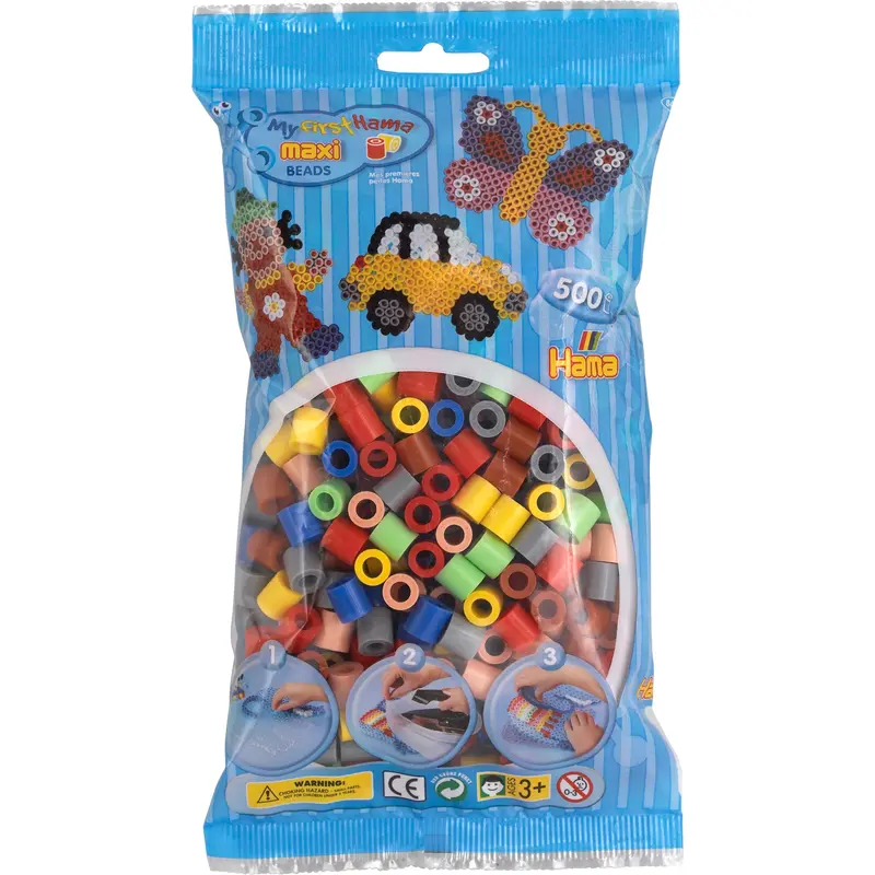 Perler, maxi, 500 mix farver