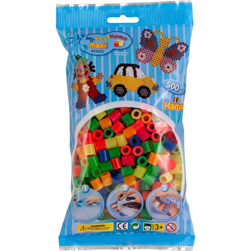 Perler, maxi, 500 neon mix