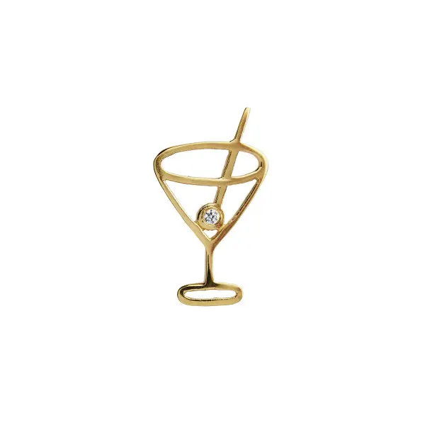 Petit cocktail pendant with stone