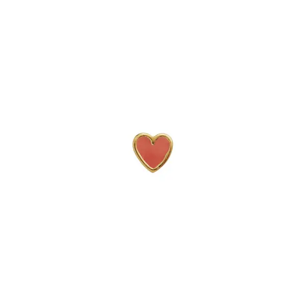 Petit love heart Burgundy enamel