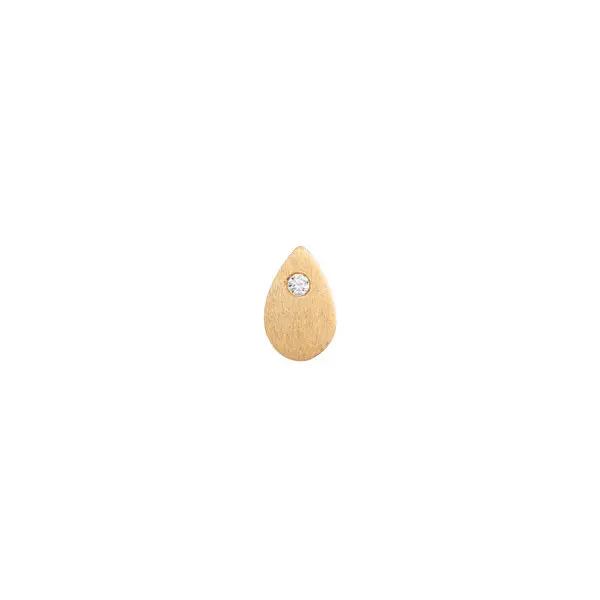 Petit sparkling teardrop w/zircon earring