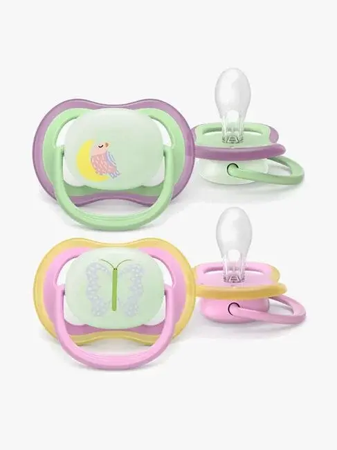 Philips Avent ultra air sutter nat - 6-18mdr - "Fugl/sommerfugl"