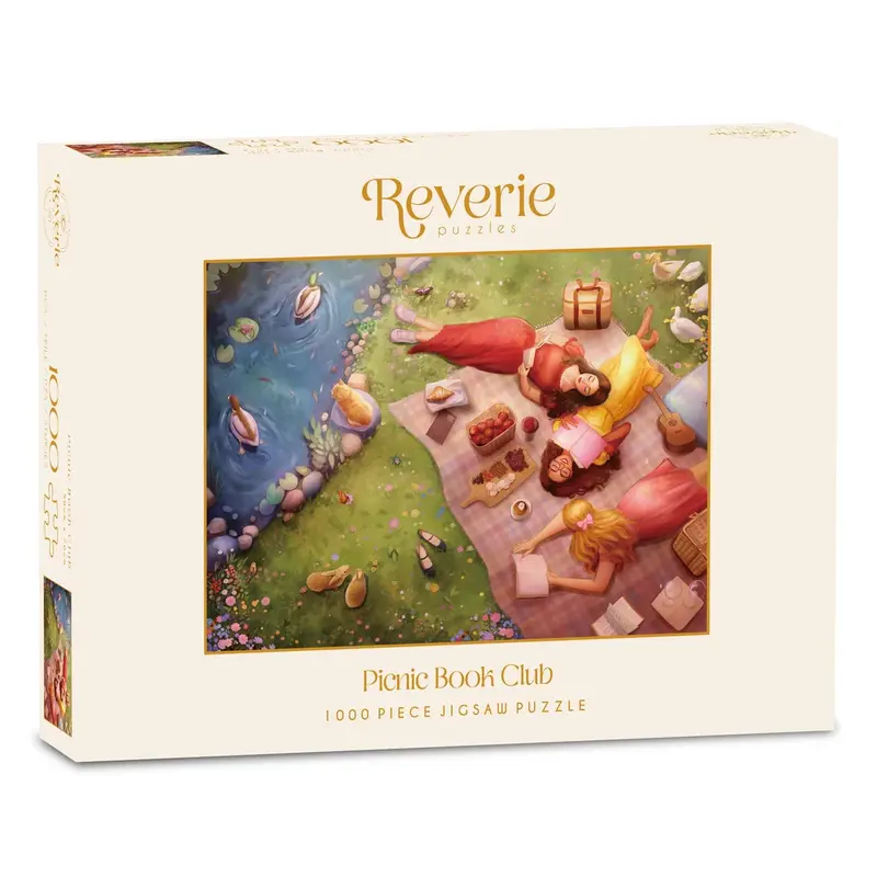 Picnic Book Club luksuspuslespil 1000 brikker fra Reverie
