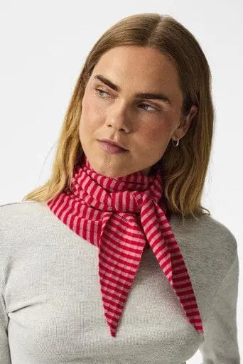 Pieces - Pcalberte Triange Scarf - 5073885 Sea Pink Flame Scarlet