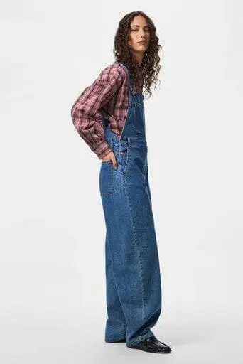 Pieces - Pcalice Oversize Dungaree - 5090716 Medium Blue Denim