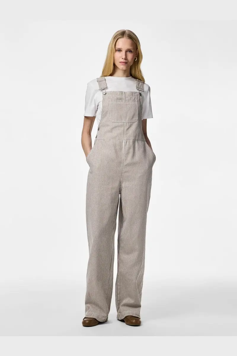 Pieces - Pcallo Dungaree Fsy - 5105195 Greige Cloud Dancer
