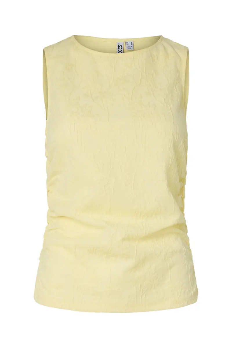 Pieces - Pcallo Sl O-Neck Top Pp - 5048909 French Vanilla