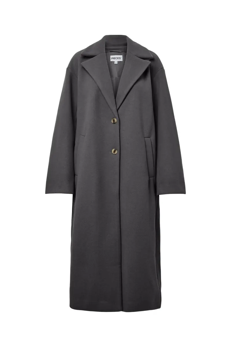 Pieces - Pcamy Long Coat - 5131052 Dark Grey Melange