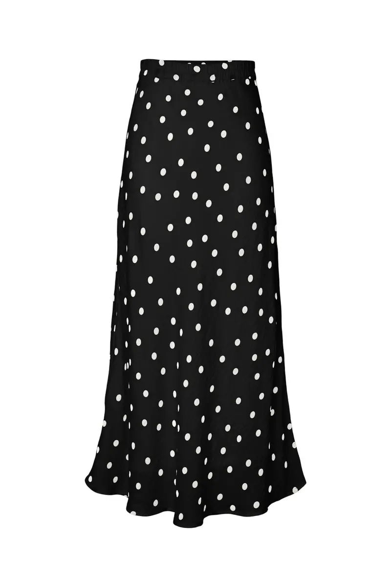 Pieces - Pcangie Ankle Skirt - 5131241 Black White Polka Dots